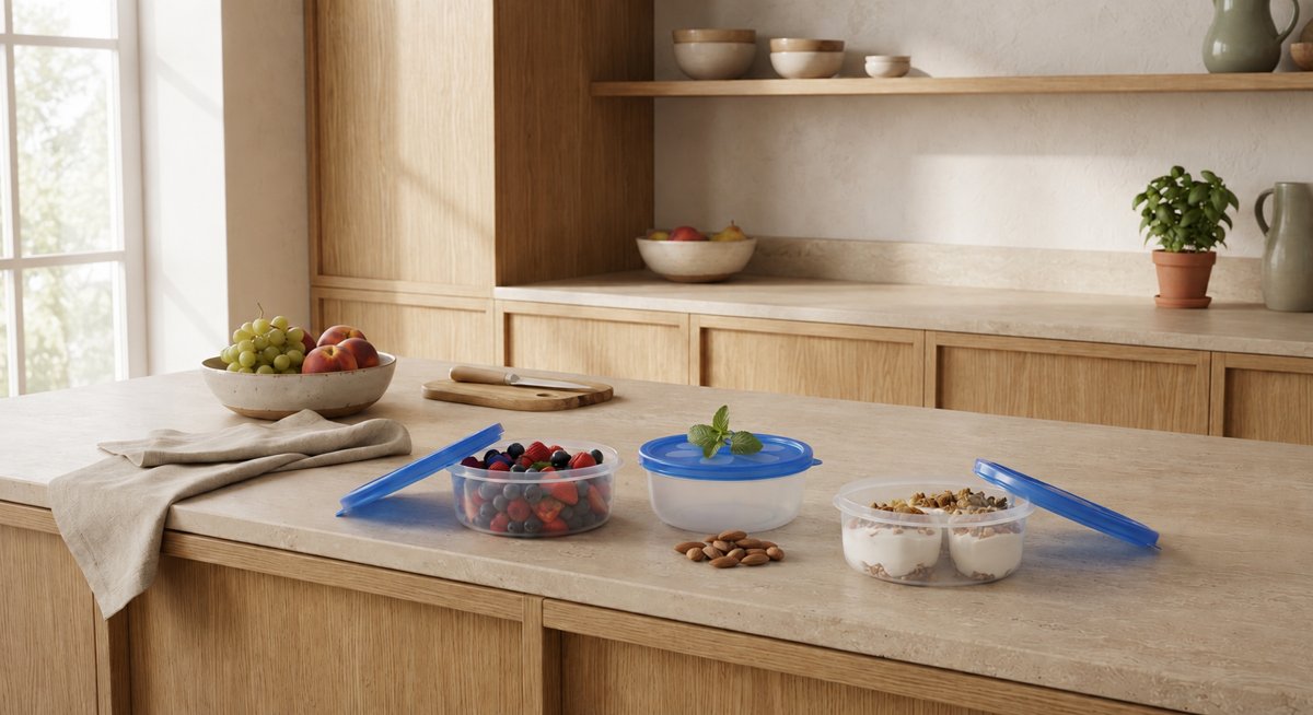 Cocina ordenada con envases Inoxplas
